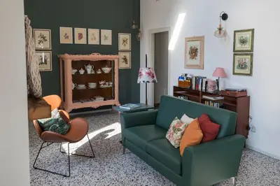 Area soggiorno di Saranto, Maison du Charme - La Tua Oasi nel Verde dell'Emilia