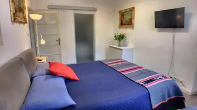 Letto o letti in una camera di Villa Laila