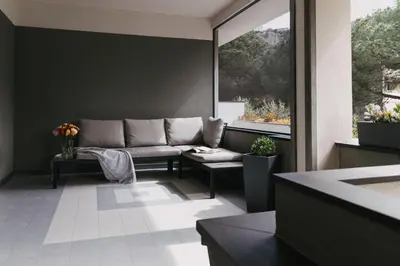 Area soggiorno di Your home in Chiavari- Large terrace & 2 bedrooms