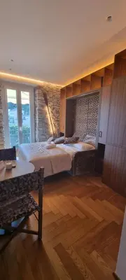 Letto o letti in una camera di Casa Vittoria