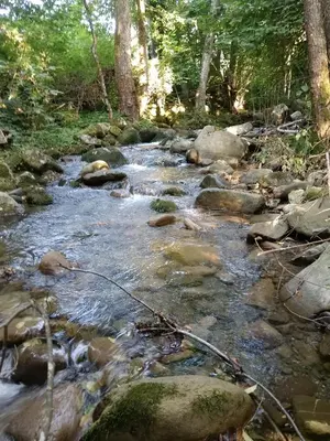 Paesaggio naturale nelle vicinanze del campeggio