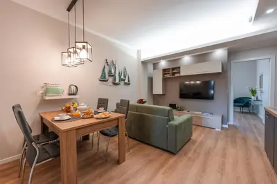 TV o dispositivi per l'intrattenimento presso BG Apartments - Central and quiet two bedroom flat