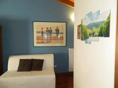 Letto o letti in una camera di B&B Amici del Colle