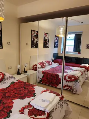 Letto o letti in una camera di Casa Bibi Parma