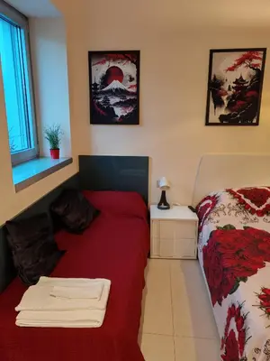 Letto o letti in una camera di Casa Bibi Parma