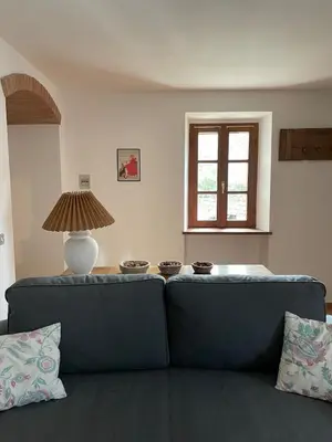 Area soggiorno di Typical house in Trebbia Valley