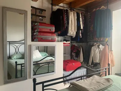 Letto o letti in una camera di Il castello di Corvara alle CINQUE TERRE