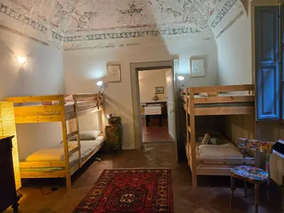 Letto o letti in una camera di La Piscina nel Borgo