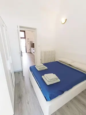 Letto o letti in una camera di La casa di Simo