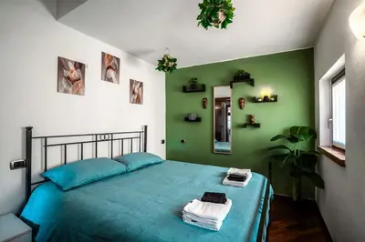 Letto o letti in una camera di Oasi Piacentina