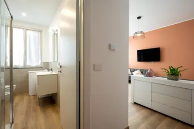 TV o dispositivi per l'intrattenimento presso elegante casa centrale