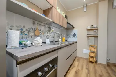 Cucina o angolo cottura di 299 - Blue Heaven Home, 12 minuti a piedi dal Mare e la Spiaggia e il Centro di Sestri Levante