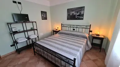 Letto o letti in una camera di Foresteria due Galli