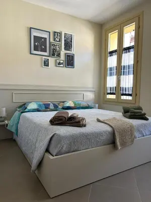 Letto o letti in una camera di Blue Roof
