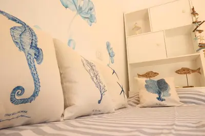 Letto o letti in una camera di Casa Ida