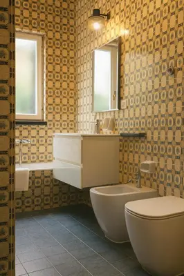 Bagno di WELCOME RIVIERA Nautilus 11- vista mare-posto macchina individuale-ONLY ONE CAR-piscina condominiale estiva-attrezzatissimo