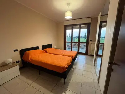Letto o letti in una camera di Casa Girasole