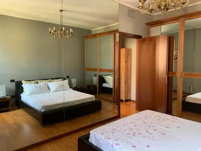 Letto o letti in una camera di Casa in centro