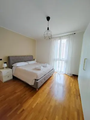 Letto o letti in una camera di Elegante bilocale nel cuore di Rubiera
