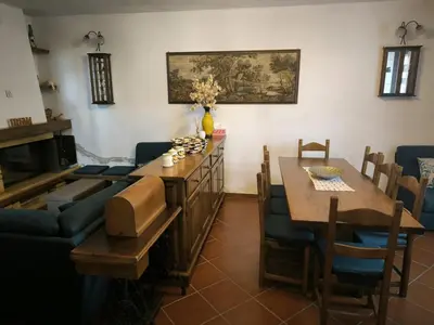 Area soggiorno di The View of the Valley Cerreto, 6 posti letto, wifi