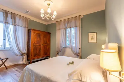Letto o letti in una camera di Historic Castle Overlooking Garfagnana Valley