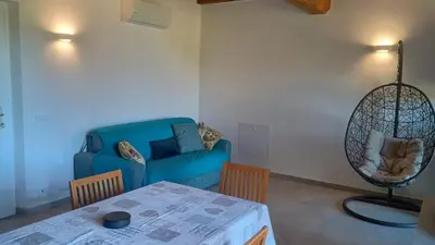 Area soggiorno di Vento di Mare - Tramontana con spiaggia privata