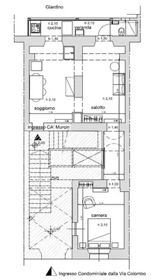 Planimetria di Ca' Murcin