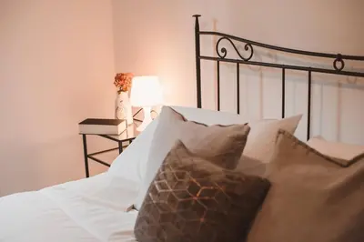 Letto o letti in una camera di Villa bif. nel verde tra Bobbio/Grazzano/1h Milano