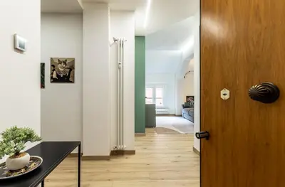 Letto o letti in una camera di Green Lux-Via Canalino- Pass ZTL Parking WiFi