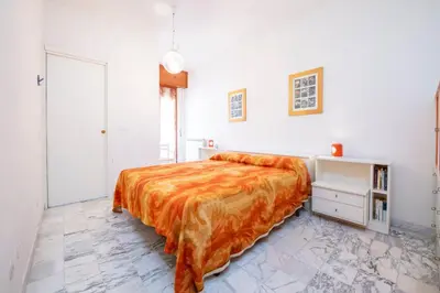 Letto o letti in una camera di 279B - Casa Maria Grazia, nel centro di Sestri, 10 minuti a piedi dalla Baia del Silenzio