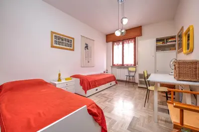 Letto o letti in una camera di 279B - Casa Maria Grazia, nel centro di Sestri, 10 minuti a piedi dalla Baia del Silenzio