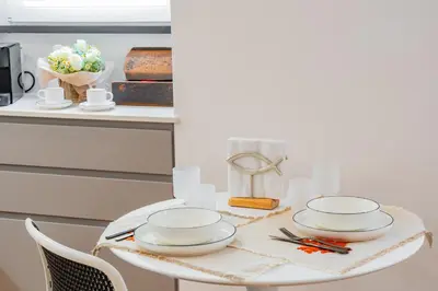Set per la preparazione di tè e caffè presso Vico del Pozzo Luxury Apartment - Fuga romantica nel cuore di Rapallo