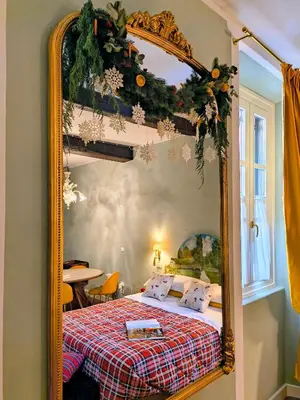 Letto o letti in una camera di Il Sonetto Boutique Apartment - private garage