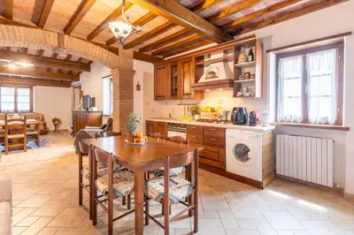 Cucina o angolo cottura di Villa Soli - Casa in Pietra con Piscina Panoramica