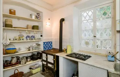 Cucina o angolo cottura di Terrazza Villa Margherita Vista Portofino da Zoagli