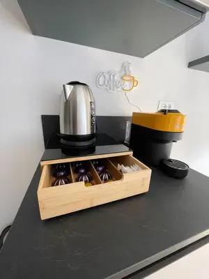 Cucina o angolo cottura di Monolocale in centro Modena Pomposa Hideaway