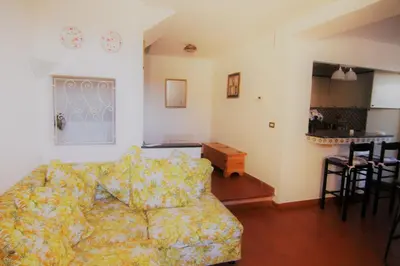 Area soggiorno di Five Lands Pink Cottage