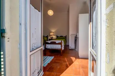 Letto o letti in una camera di 309B - Casa Mirella, Relax con vista su Mare e Natura, 7 minuti di auto dal centro e dal Mare e Spiaggia di Sestri Levante