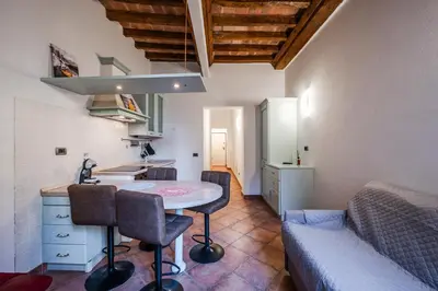 Area soggiorno di Very central apartment near Piazza Mazzini