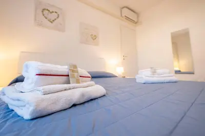 Letto o letti in una camera di 324 - Casa Brezza Marina, 10 Minuti a piedi dalla spiaggia e dal mare di Riva Trigoso