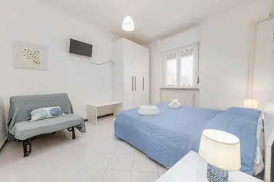 Letto o letti in una camera di 324 - Casa Brezza Marina, 10 Minuti a piedi dalla spiaggia e dal mare di Riva Trigoso