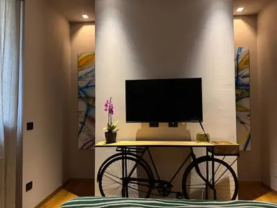 TV o dispositivi per l'intrattenimento presso Luxury Art & Chromotherapy Apt-Hospital District3