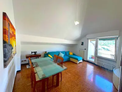 Area soggiorno di Il Gabbiano - Attico con terrazze