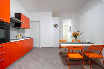 Cucina o angolo cottura di Le Finestre su Via Veneto