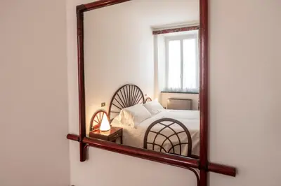Letto o letti in una camera di 330 - Lord Nelson Chiavari, Appartamento a due passi dal Mare 3