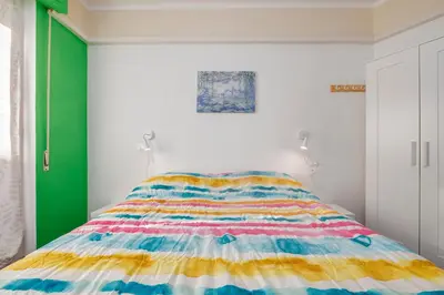 Letto o letti in una camera di 321 - Cà du Felisottu, Centro di Sestri a 500metri dalla Baia del Silenzio