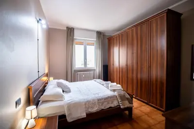 Letto o letti in una camera di Casa Letizia