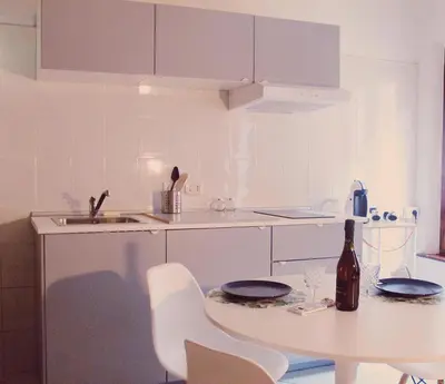 Cucina o angolo cottura di Delizioso monolocale nel centro storico di Modena