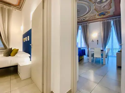 Letto o letti in una camera di Apartment Charmante Wohnung mit Meerblick und Garage by Interhome