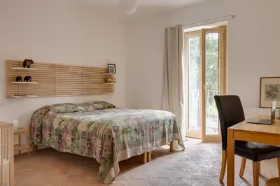 Letto o letti in una camera di Quiet Mountain Retreat near Cabella Ligure